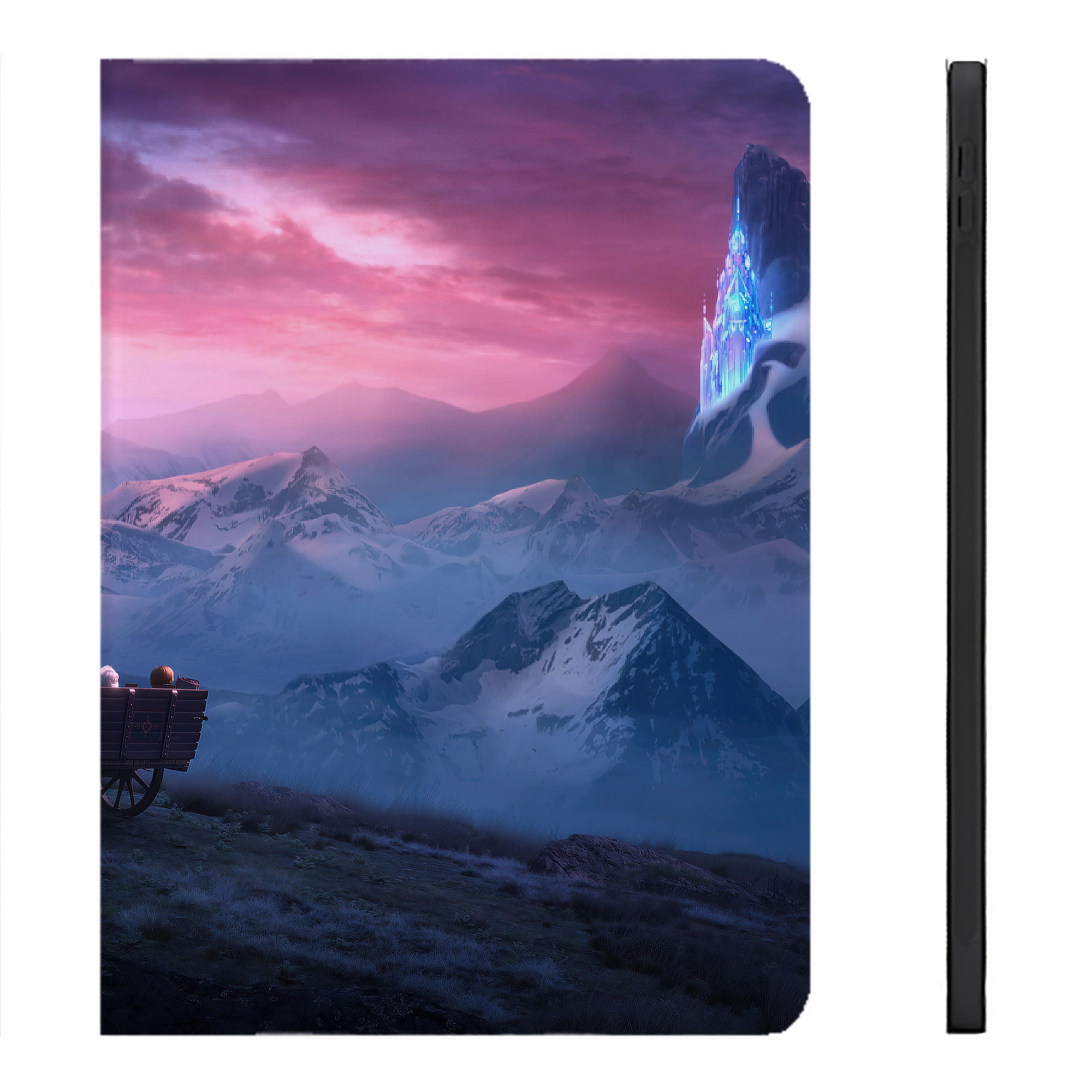 （画像用） アナと雪の女王 アンナ エルサ Frozen Anna Elsa IPadケース ペンホルダー付き ブックスタイルデザイン